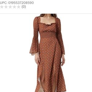 French Connectionn Callie Drape Midi Dress
Leather Brown
size Small
NWT